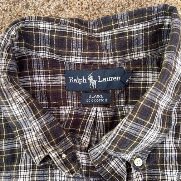 Ralph Lauren Men's Blaire 2XL Plaid‎ Button-Down Shirt Multicolor Long Sleeve - Picture 4 of 6